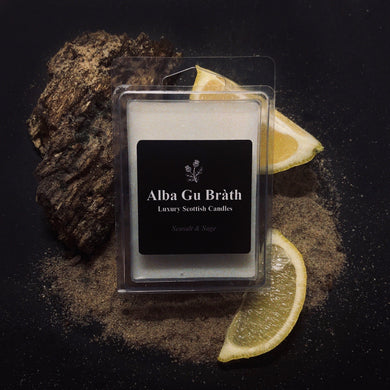 scottish wax melts that smell like seasalt and sage made by alba gu brath in dunfermline, scotland
